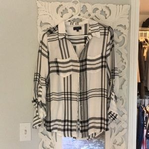 Black & white button down.